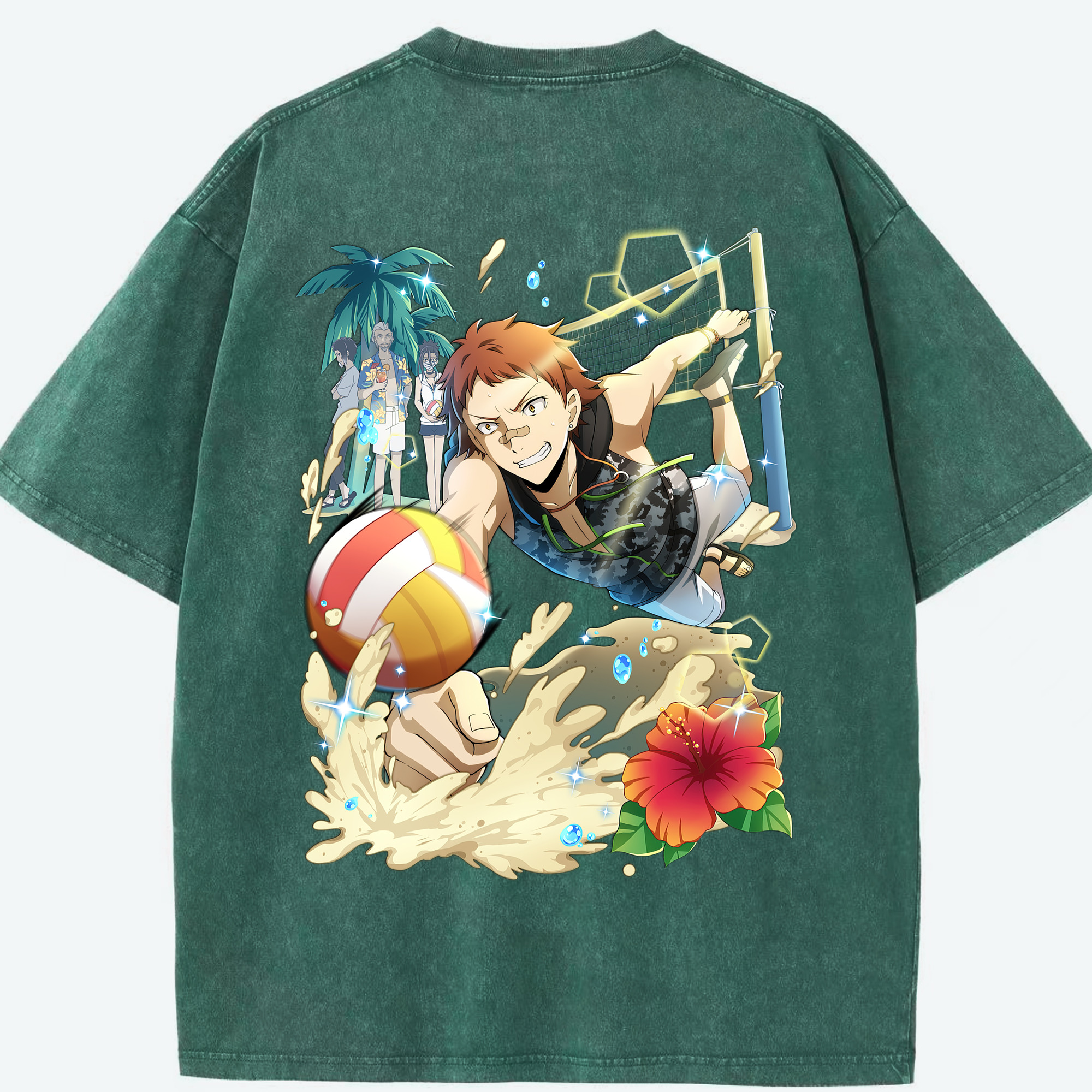 （画像用） 文豪ストレイドッグス Bungo Stray Dogs 綿100% ヴィンテージ風 半袖Tシャツ（背面プリント）